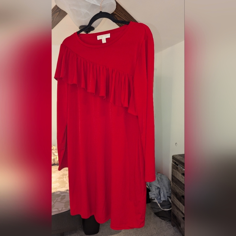 Michael kors red dress  XL WOMEN RUFFLES